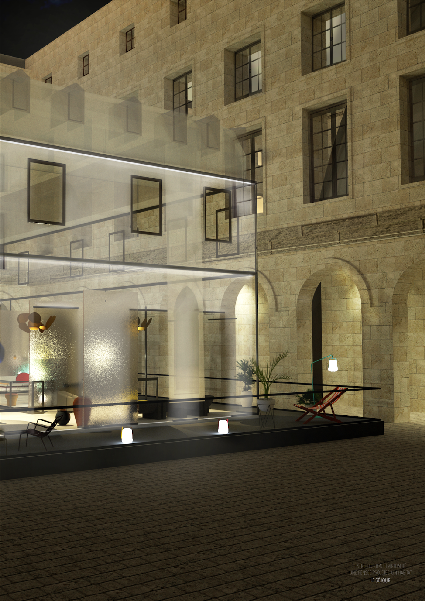 Rendu 3D de l'exposition