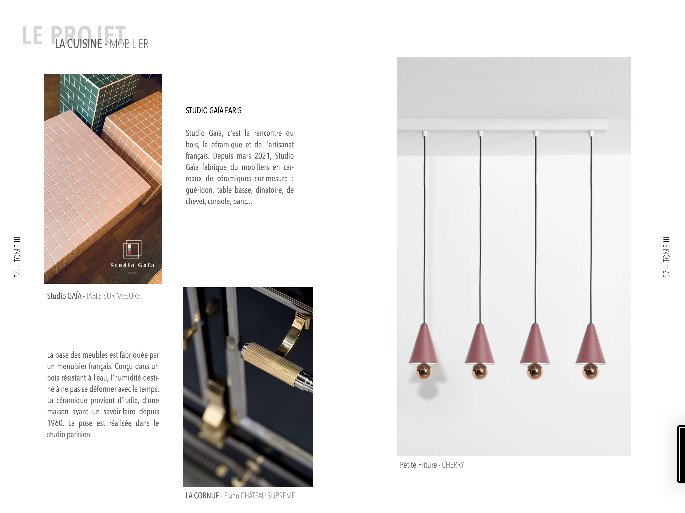 Description du mobilier de la cuisine