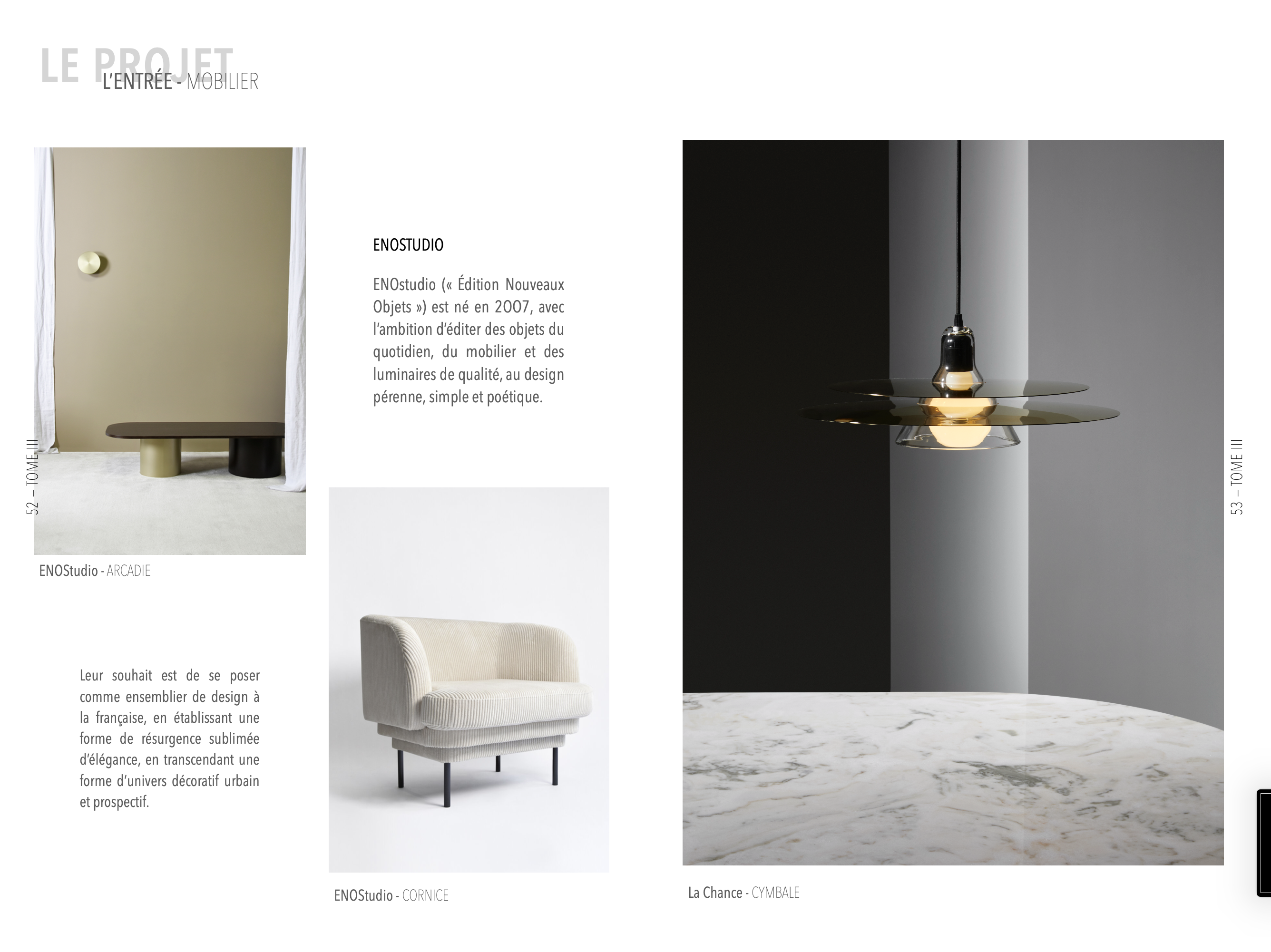 Description du mobilier de l'entrée