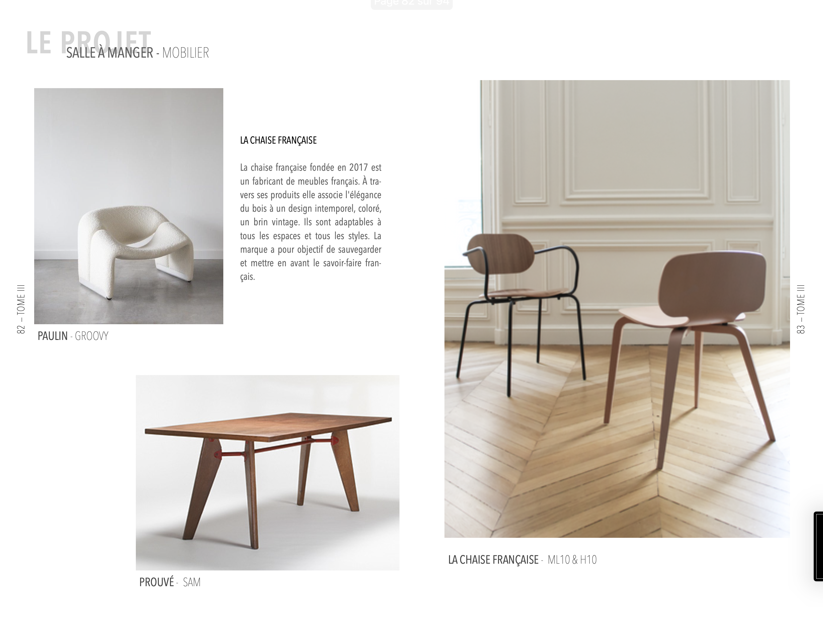 Description du mobilier du séjour