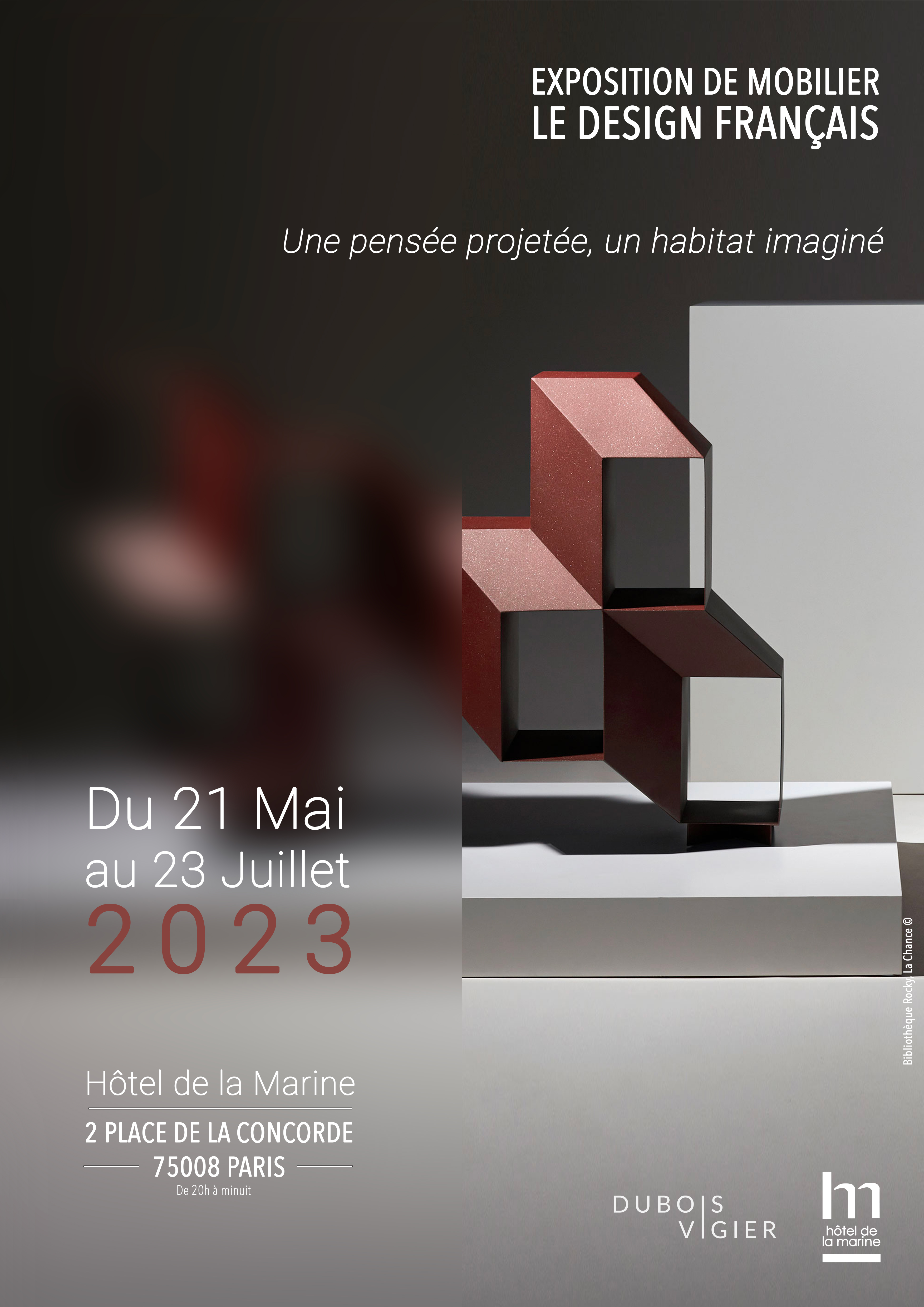 Affiche Exposition Hôtel de la Marine version rouge