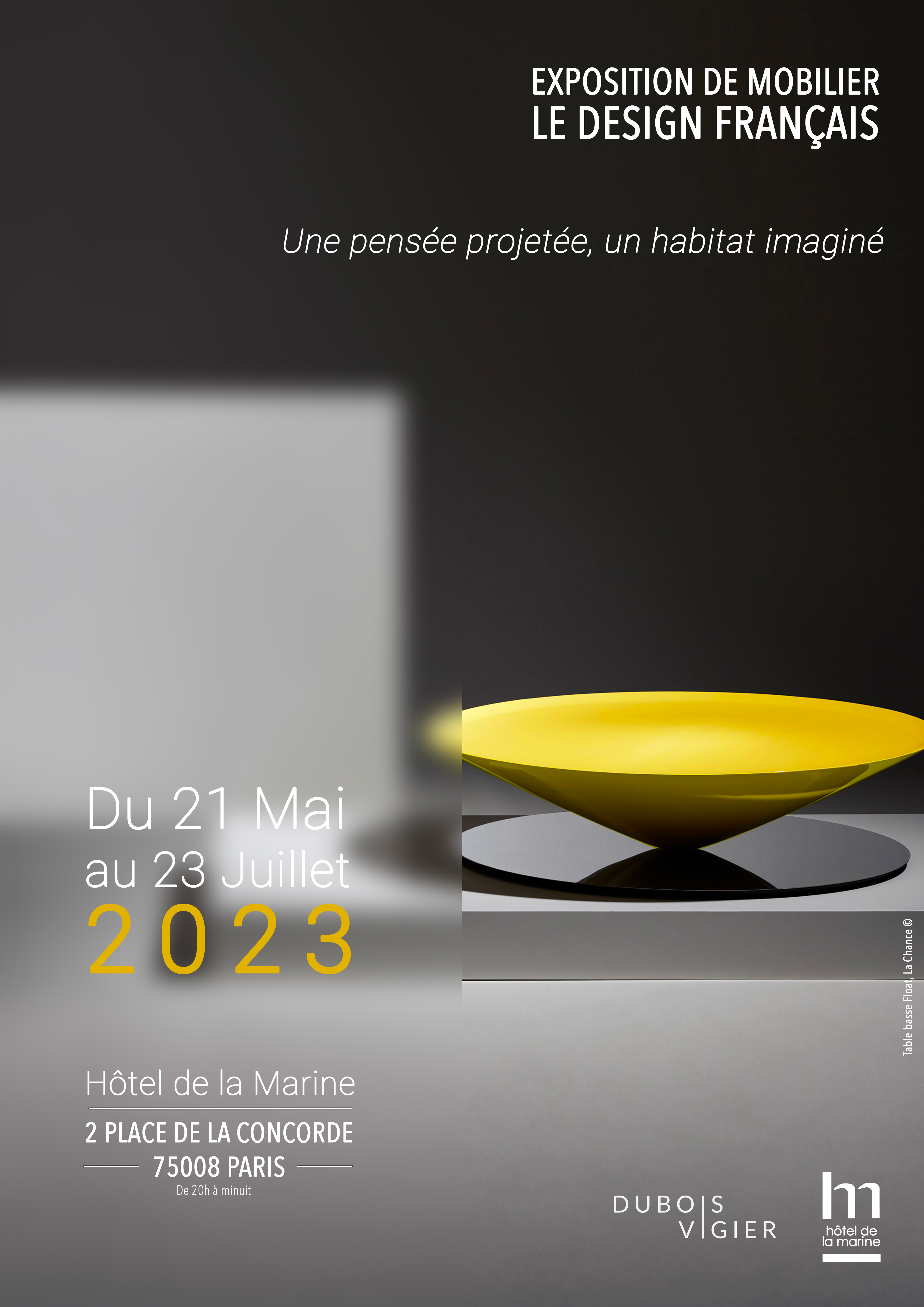 Affiche Exposition Hôtel de la Marine version jaune